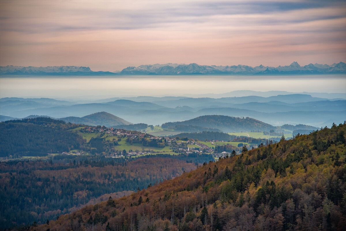 Frühling im Bayrischen Wald genießen: Panoramalandschaft