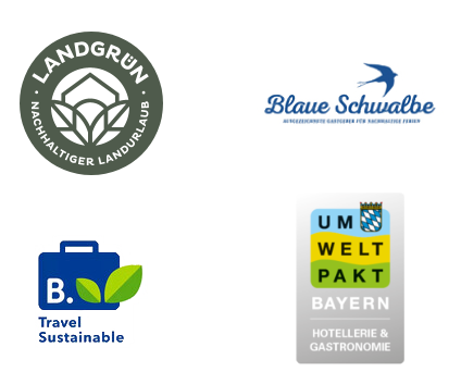 Nachhaltig Reisen: Landgrün, B. Travel Sustainable, Blaue Schwalbe, Umweltpakt Bayern
